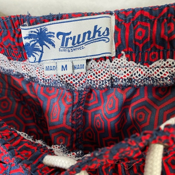 Trunks Surf & Swim Co. Red Geometric Swim Trunks - Picture 3 of 3